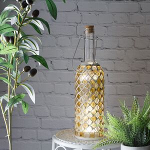Светильник-бутылка Greek Caramel 30 см на батарейках, стекло