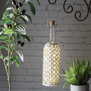 Светильник-бутылка Greek White 30 см на батарейках, стекло Kaemingk фото 2