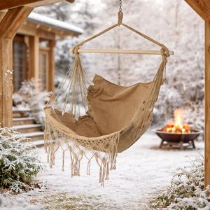 Подвесной гамак-кресло Икария 130*100 см песочный