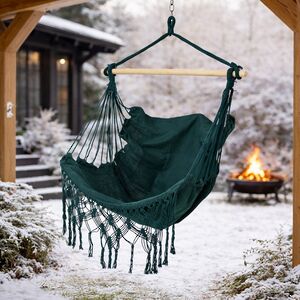 Подвесной гамак-кресло Икария 130*100 см изумрудный