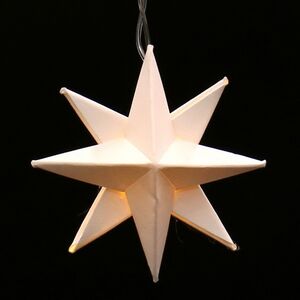 Светодиодная гирлянда Звезда: White Riegel на батарейках, 10 теплых белых LED ламп, прозрачный ПВХ, IP20 Sigro фото 4