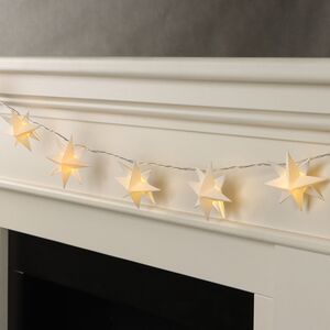 Светодиодная гирлянда Звезда: White Riegel на батарейках, 10 теплых белых LED ламп, прозрачный ПВХ, IP20 Sigro фото 1
