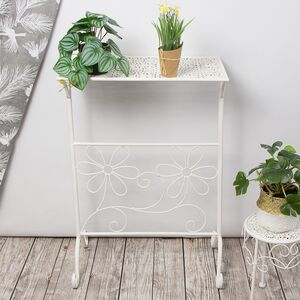 Металлическая этажерка для цветов Фиори Бьянко 71*59*30 см Kaemingk фото 7