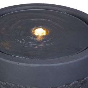 Декоративный фонтан Сан-Марино 35 см антрацитовый, с LED подсветкой Kaemingk (Кейминг) фото 4
