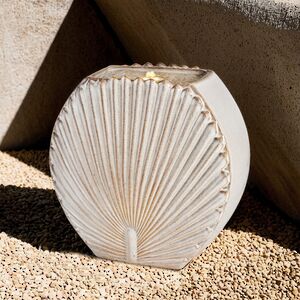 Декоративный фонтан Coquille 41 см бежевый, с LED подсветкой Kaemingk фото 1