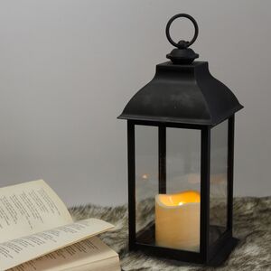 Светильник-фонарь Corsica Black 30 см, на батарейках