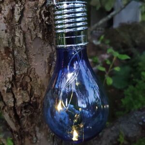 Подвесной светильник на солнечной батарее Лампочка Solar Colors 14 см с теплыми белыми LED, синий, IP44 Kaemingk фото 3