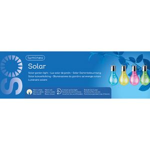 Подвесной светильник на солнечной батарее Лампочка Solar Colors 14 см с теплыми белыми LED, синий, IP44 Kaemingk фото 8