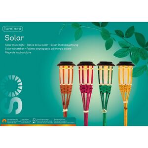 Набор фонарей на солнечной батарее Solar Costa Rica 54 см, 4 шт, с эффектом живого пламени, IP44 Kaemingk фото 8
