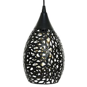 Подвесной солнечный светильник Solar Drop 21*13 см с теплыми белыми LED, черный, IP44 Kaemingk фото 4