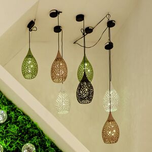Подвесной солнечный светильник Solar Drop 21*13 см с теплыми белыми LED, зелёный, IP44 Kaemingk фото 8