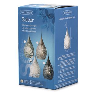 Подвесной солнечный светильник Solar Drop 21*13 см с теплыми белыми LED, светло-серый, IP44 Kaemingk фото 8
