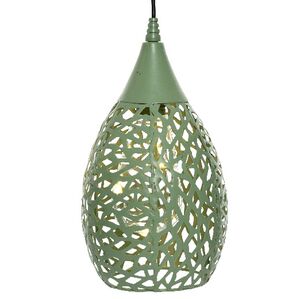 Подвесной солнечный светильник Solar Drop 21*13 см с теплыми белыми LED, зелёный, IP44 Kaemingk фото 4
