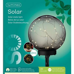 Садовый солнечный светильник Solar Smokey 28*20 см, IP44 Kaemingk фото 5