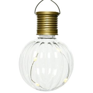 Подвесной светильник на солнечной батарее Solar Jar 11*8 см с теплыми белыми LED, прозрачный, IP44 Kaemingk фото 3