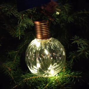 Подвесной светильник на солнечной батарее Solar Jar 11*8 см с теплыми белыми LED, прозрачный, IP44 Kaemingk фото 4