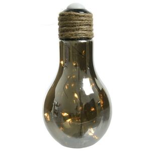 Декоративный светильник-лампочка Smoky Light 22 см, теплые белые LED, на батарейках, IP20 Kaemingk фото 3