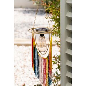 Подвесной светильник на солнечной батарее Solar Boho - Multicolor 38 см, IP44 Kaemingk фото 4