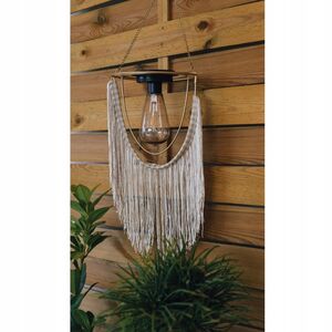 Подвесной светильник на солнечной батарее Solar Boho - Natural 38 см, IP44 Kaemingk фото 10