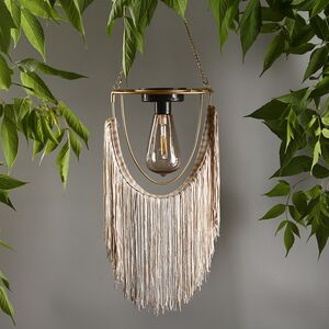 Подвесной светильник на солнечной батарее Solar Boho - Natural 38 см, IP44 Kaemingk фото 2