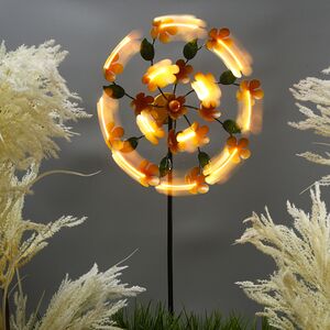 Садовый светильник на солнечной батарее Solar - Daisy Orange 119 см, с вращением, IP44 Kaemingk фото 2