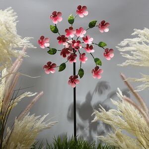 Садовый светильник на солнечной батарее Solar - Daisy Pink 119 см, с вращением, IP44 Kaemingk фото 3