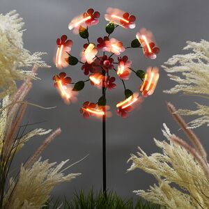 Садовый светильник на солнечной батарее Solar - Daisy Pink 119 см, с вращением, IP44 Kaemingk фото 2