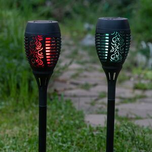 Садовый фонарь на солнечной батарее Solar Samoa 49*10 см, RGB LED с эффектом живого пламени, IP44