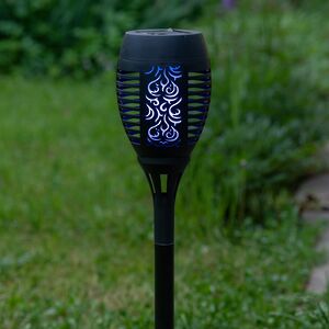Садовый фонарь на солнечной батарее Solar Samoa 49*10 см, RGB LED с эффектом живого пламени, IP44 Kaemingk фото 6