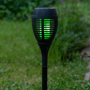 Садовый фонарь на солнечной батарее Solar Samoa 49*10 см, RGB LED с эффектом живого пламени, IP44 Kaemingk фото 5