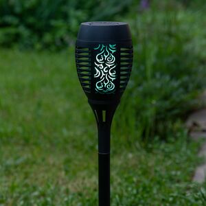 Садовый фонарь на солнечной батарее Solar Samoa 49*10 см, RGB LED с эффектом живого пламени, IP44 Kaemingk фото 4