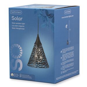 Подвесной солнечный светильник Solar Mirra Black 22*18 см, IP44 Kaemingk фото 5