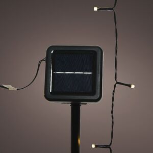 Гирлянда на солнечной батарее Lumineo Solar Caro 9.9 м, 100 теплых белых LED ламп, черный ПВХ, контроллер, IP44 Kaemingk фото 2