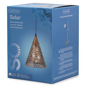 Подвесной солнечный светильник Solar Mirra Brown 22*18 см, IP44 Kaemingk фото 5