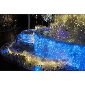 Гирлянда Лучи Росы 10*1 м, 125 синих MINILED ламп, серебряная проволока BEAUTY LED фото 4