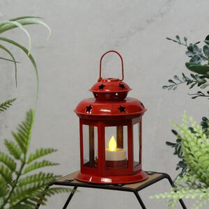 Подсвечник Волшебный Фонарик 14 см красный Koopman фото 4