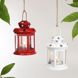 Подсвечник Волшебный Фонарик 14 см красный Koopman фото 3
