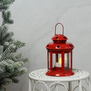 Подсвечник Волшебный Фонарик 14 см красный Koopman фото 5