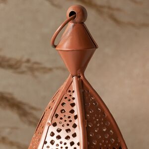 Металлический подсвечник-фонарь Shanklin 17 см терракотовый Koopman фото 4
