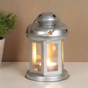 Подсвечник фонарь Severo 15 см серебряный Koopman фото 1