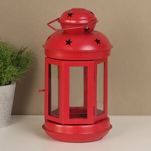 Подсвечник фонарь Severo 20 см красный Koopman фото 2