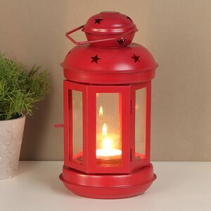 Подсвечник фонарь Severo 20 см красный Koopman фото 1