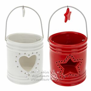 Подсвечник керамический Чудесное ведерко, 8*7 см, белый Koopman фото 3