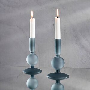 Стеклянный подсвечник Del Vetro - Merano 14*8 см серо-синий Koopman фото 2