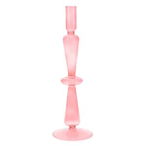 Стеклянный подсвечник Del Vetro - Belluno 30*10 см розовый Koopman фото 3