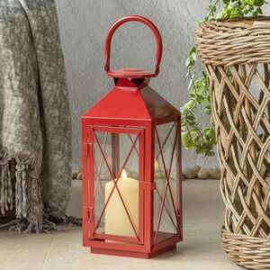 Металлический подсвечник фонарь Blumberg 34 см красный Koopman фото 1
