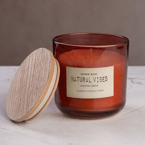Ароматическая свеча Natural Vibes - Vanilla 10 см, в стеклянном стакане