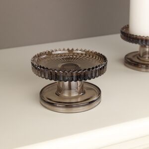 Стеклянный подсвечник Flosso 10 см дымчатый Koopman фото 2