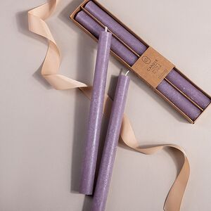 Столовые свечи Ронберг Рустик 25 см, 2 шт, фиолетовые