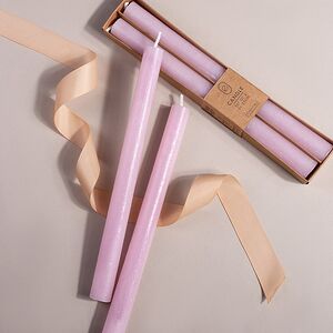 Столовые свечи Ронберг Рустик 25 см, 2 шт, сиреневые